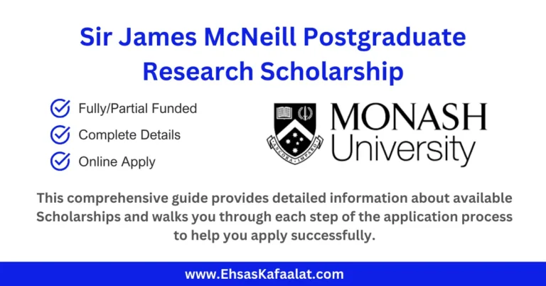 Sir James McNeill Postgraduate Research Scholarship