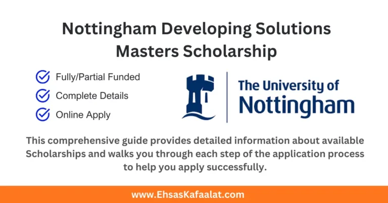 Nottingham Developing Solutions Masters Scholarship