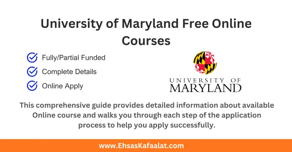 University of Maryland free online Courses