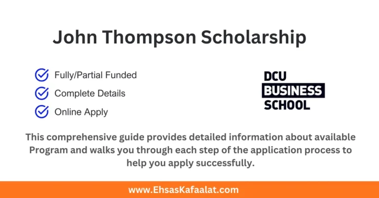 John Thompson Scholarship 2026 in Ireland 2 John Thompson Scholarship